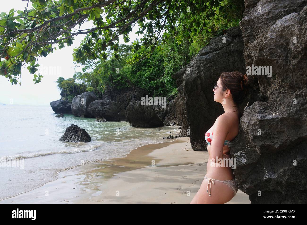 Am Railey West Beach vicino a Krabi, Mare delle Andamane, Thailandia, Asia Foto Stock