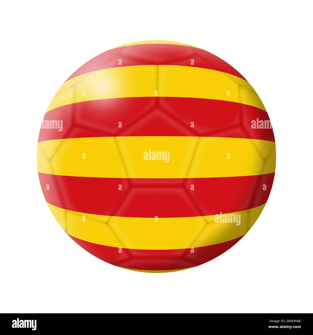 Catalonia calcio palla calcio 3D illustrazione con clipping path Foto Stock