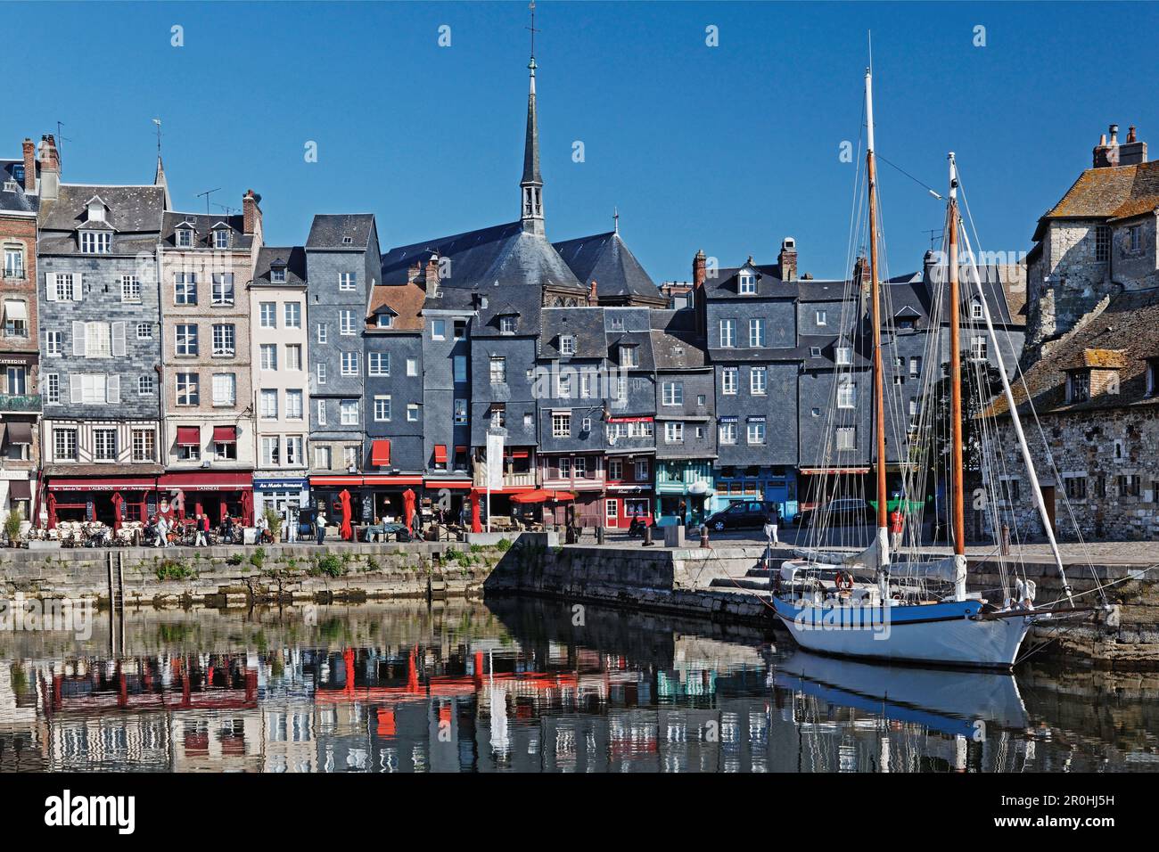 Vieux Bassin è la parte vecchia del porto di Honfleur, Bassa Normandia, Normandia, Francia Foto Stock