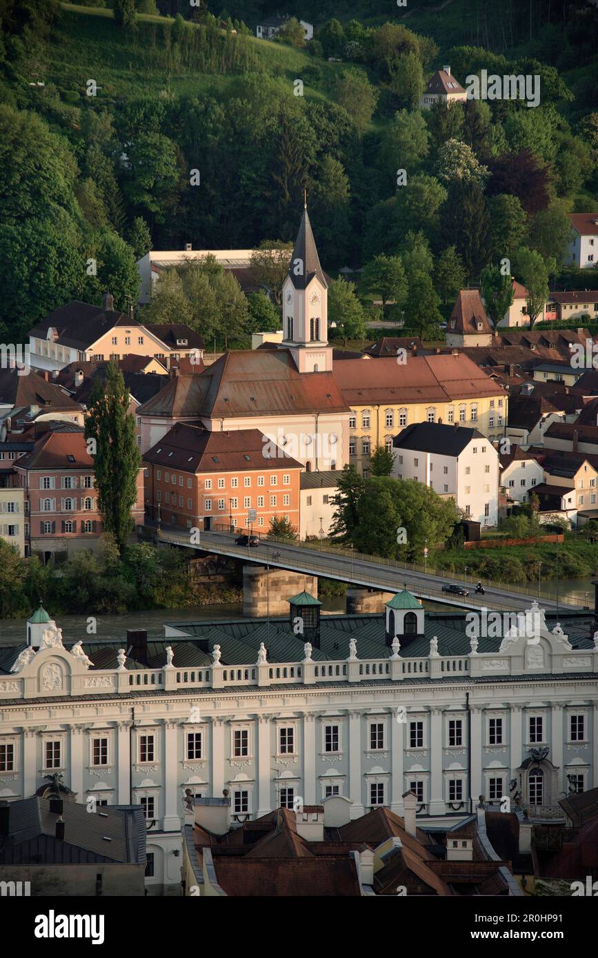 Vista sulla città di Passau, bassa Baviera, Baviera, Germania Foto Stock
