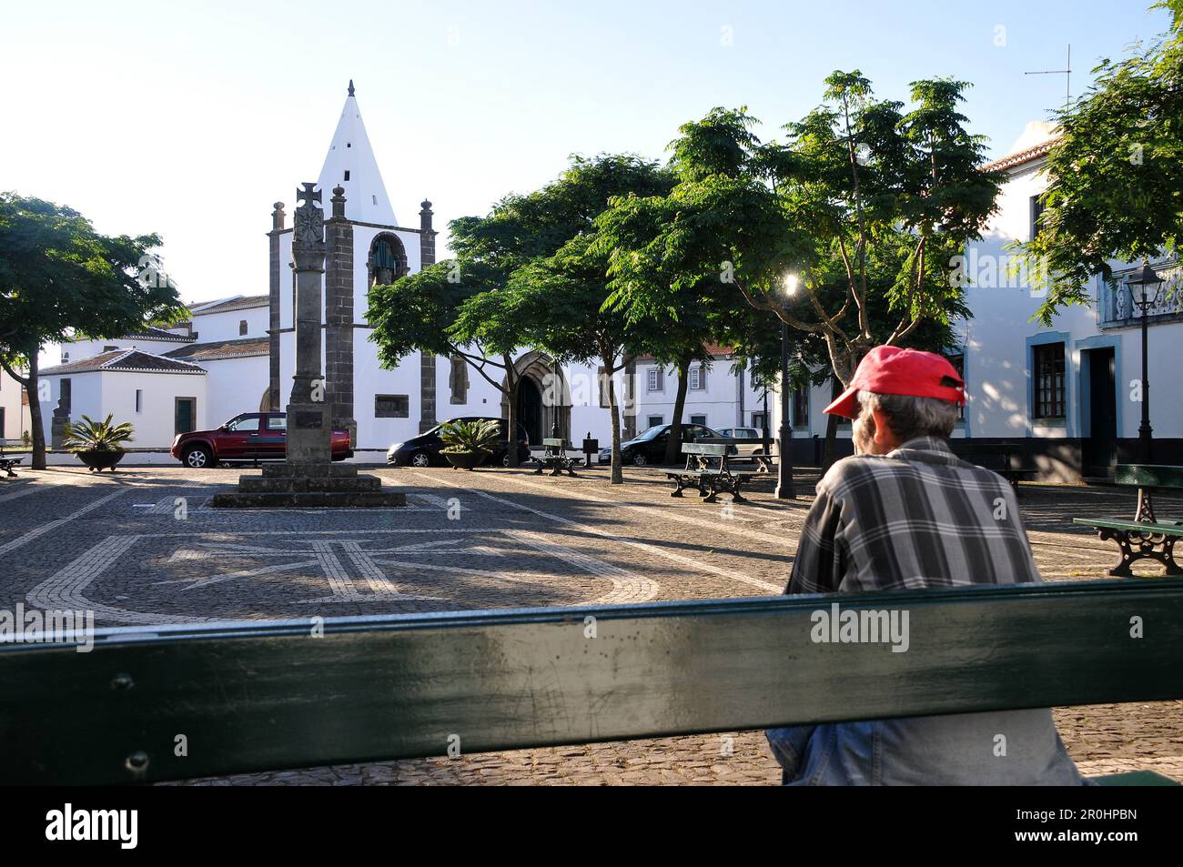 Chiesa principale di Sao Sebastiao, Isola di Terceira, Azzorre, Portogallo Foto Stock