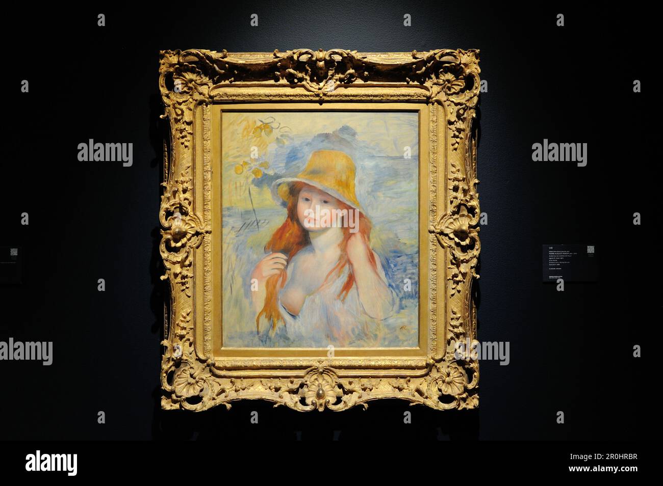 New York, Stati Uniti. 08th maggio, 2023. Jeune fille au chapeau de paille di Pierre-August Renoir (valore stimato USD $2,5-3,5 milioni) in mostra all'anteprima stampa per le aste di Sotheby's del 2023 maggio presso Sotheby's di New York, NY il 8 maggio 2023. (Foto di Stephen Smith/SIPA USA) Credit: Sipa USA/Alamy Live News Foto Stock