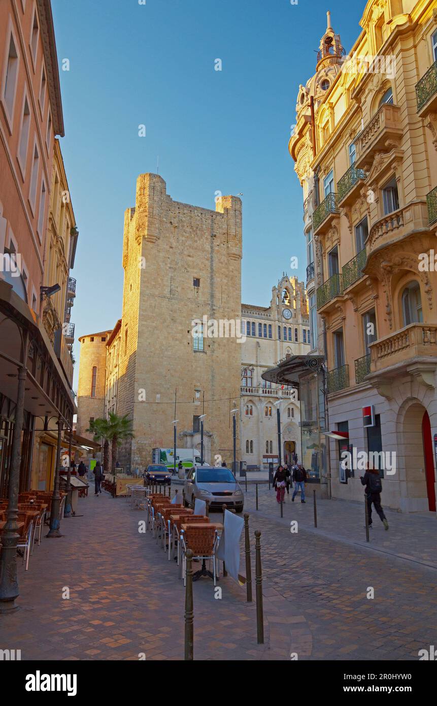Ex Palais des Archevêques, Narbonne, Dept. Aude, Roussillon, Francia, Europa Foto Stock