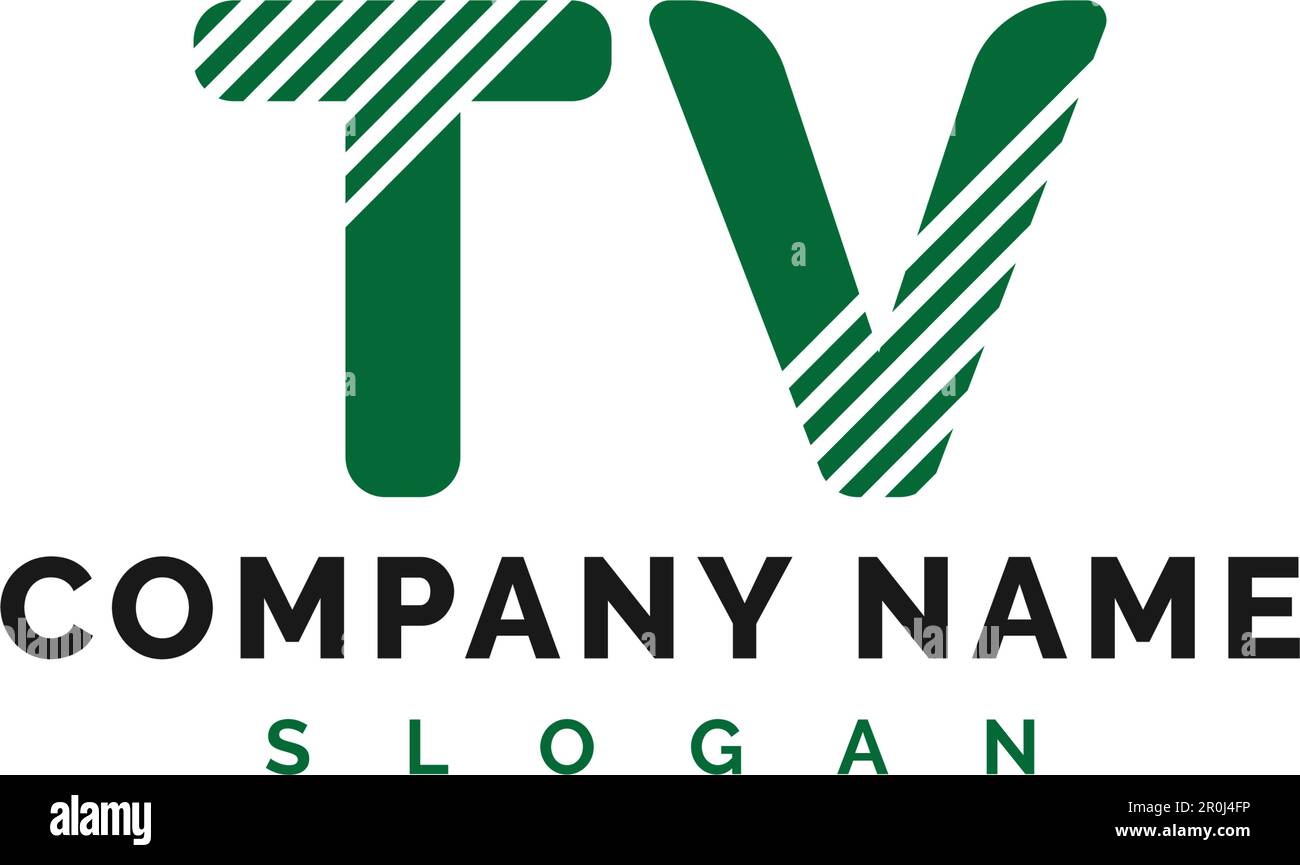 Logo TV Letter. Immagine vettoriale del logo della lettera TV - vettore Illustrazione Vettoriale