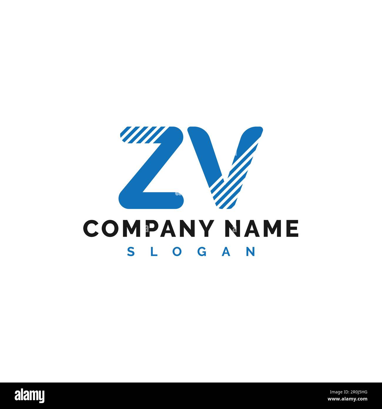 Logo ZV Letter. Illustrazione vettoriale del logo ZV Letter - vettore Illustrazione Vettoriale