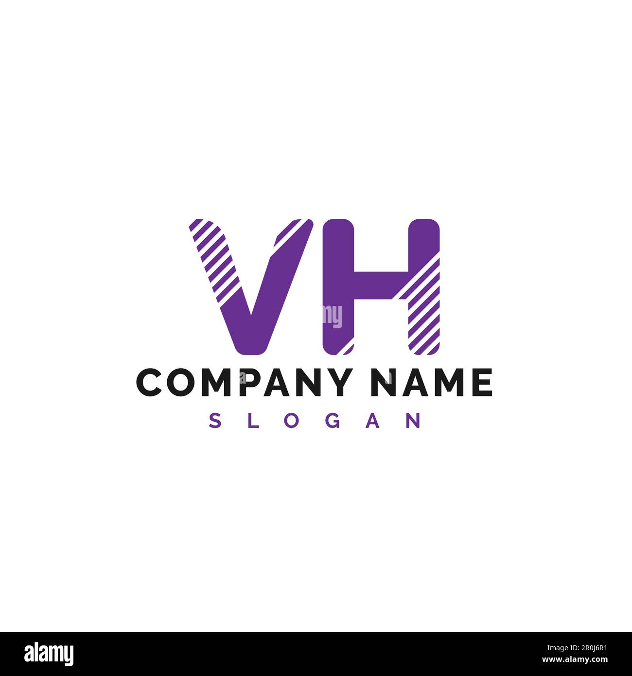 Logo lettera VH. VH Letter Logo Vector Illustration - vettore Illustrazione Vettoriale