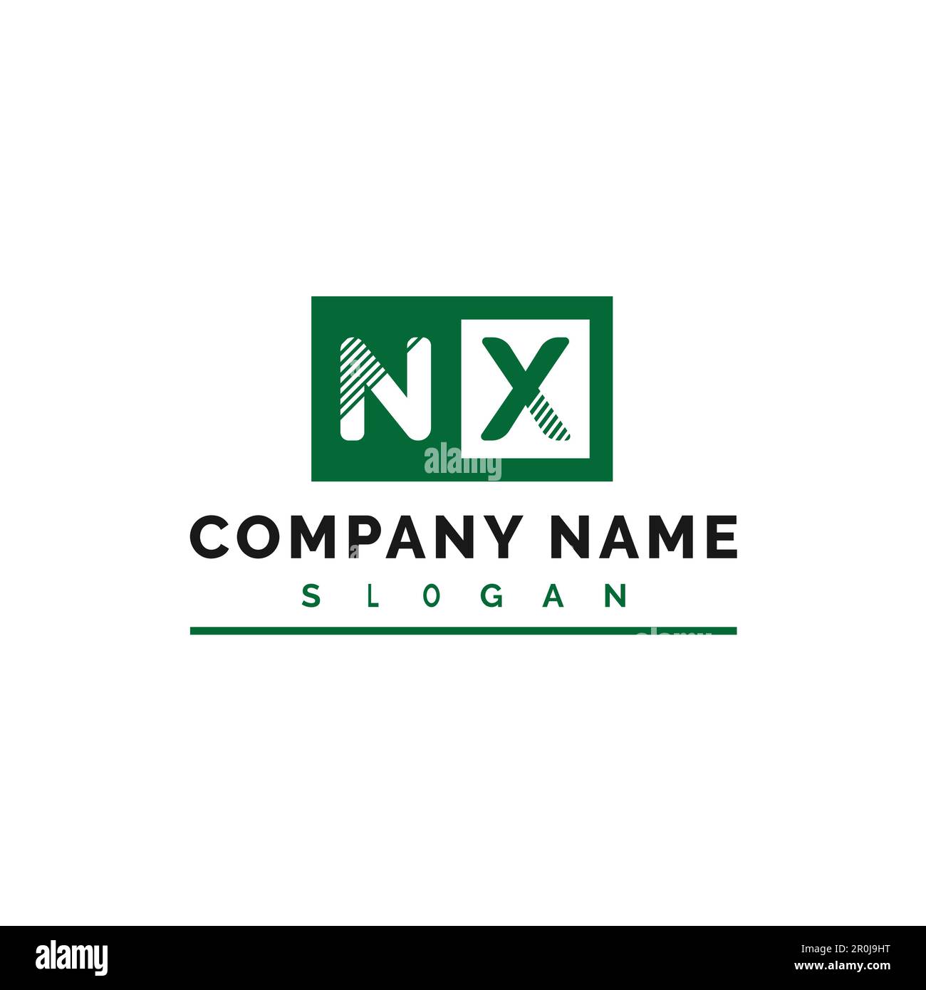 Design del logo NX. Illustrazione vettoriale del logo NX Letter - vettore Illustrazione Vettoriale