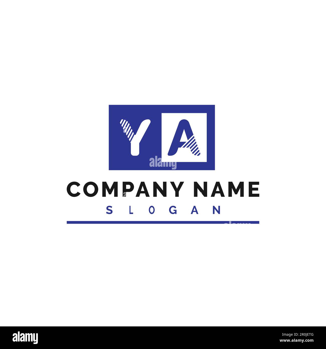 YA Logo Design. YA lettera Logo Illustrazione vettoriale - vettore Illustrazione Vettoriale
