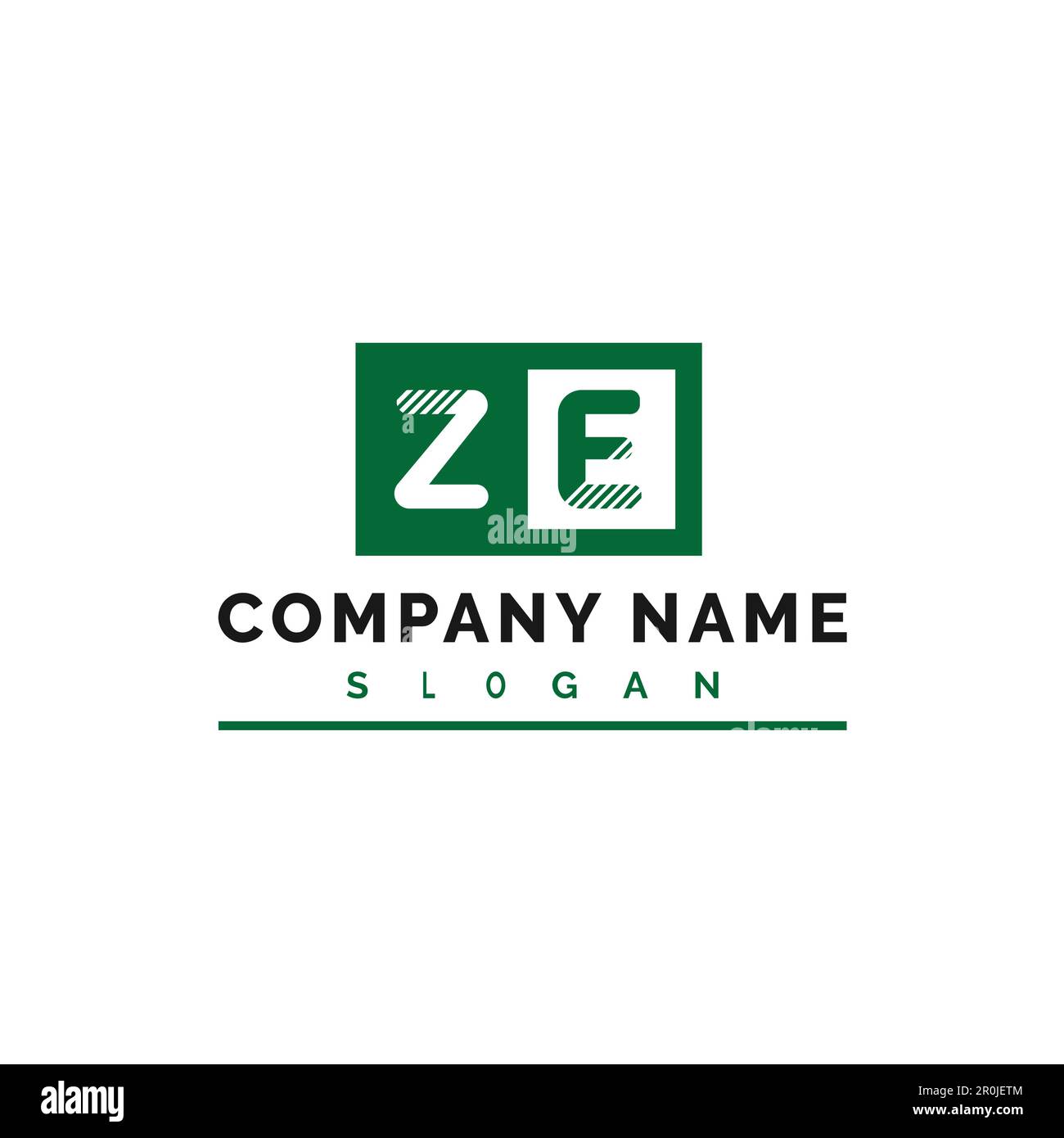 Logo ZE. Illustrazione vettoriale del logo della lettera ZE - vettore Illustrazione Vettoriale