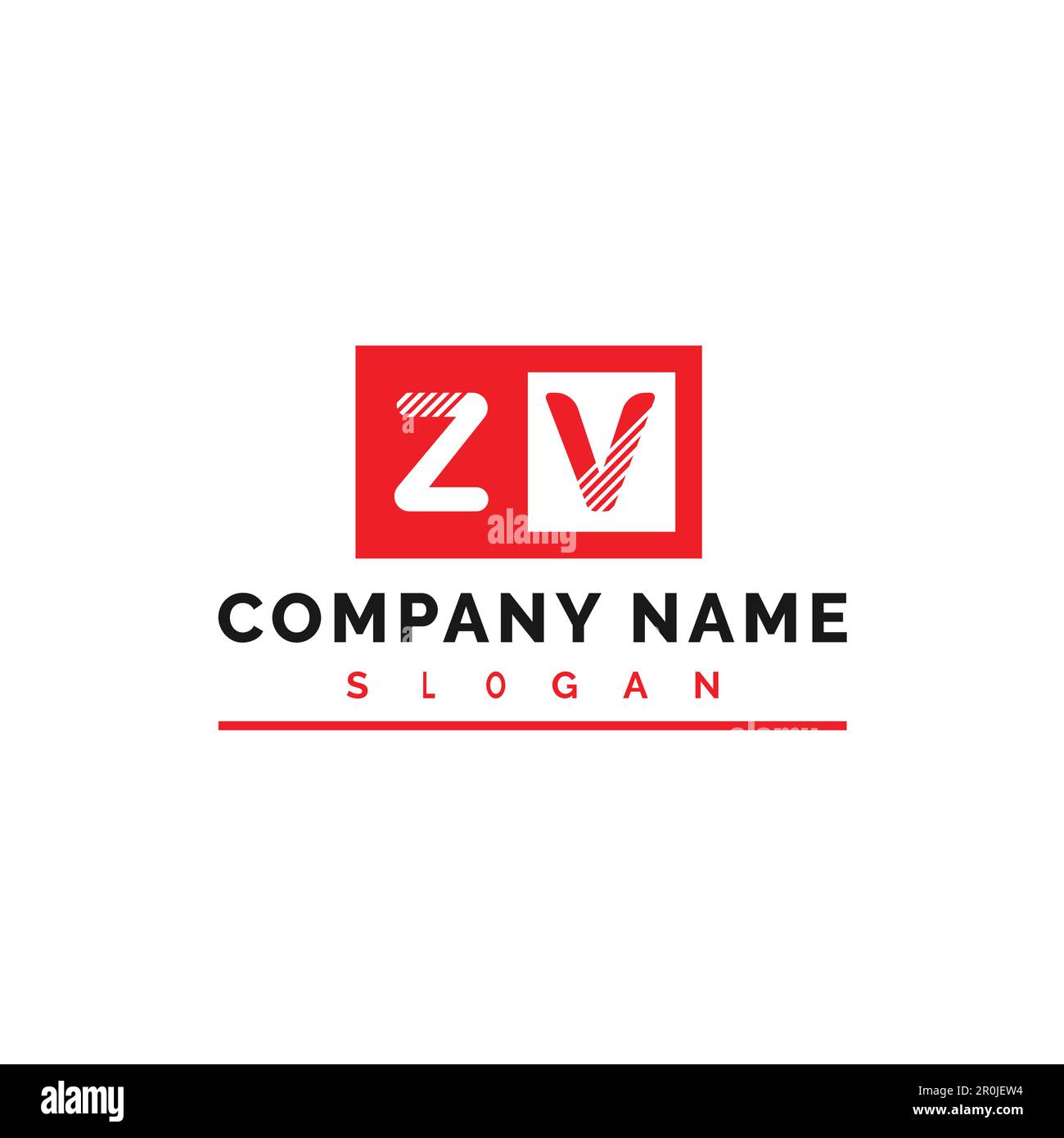 Logo ZV. Illustrazione vettoriale del logo ZV Letter - vettore Illustrazione Vettoriale
