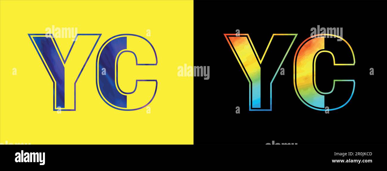 Modello vettoriale icona logo lettera YC univoco. Design elegante e di alta qualità con logo a forma di alfabeto per le aziende Illustrazione Vettoriale