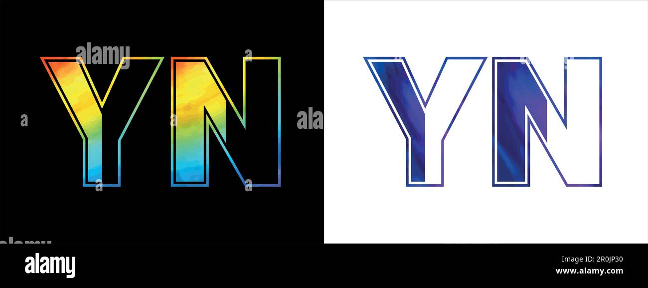 Lettera iniziale modello vettoriale icona logo YN. Logo di lusso di alta qualità per l'identità aziendale Illustrazione Vettoriale