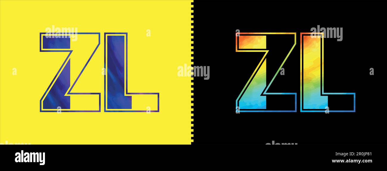 Lettera iniziale ZL logo icona modello di disegno vettoriale. Logo di lusso di alta qualità per l'identità aziendale Illustrazione Vettoriale