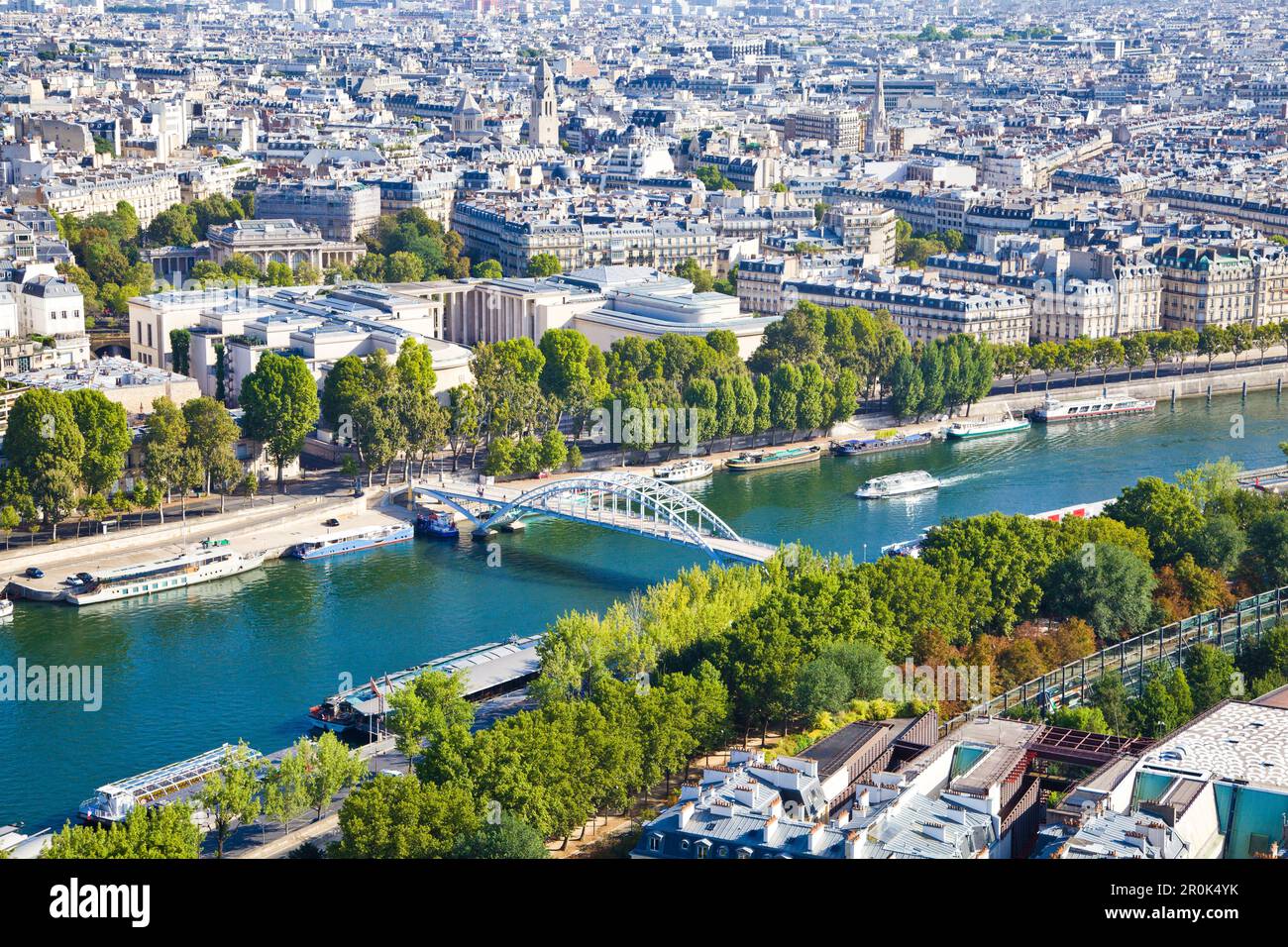 Centro di Parigi dalla cima della Torre Eiffel. Parigi, Francia. Foto Stock