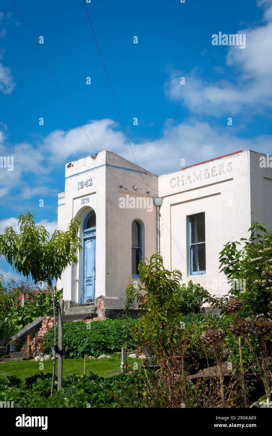 Old Council Chambers Building, Lawrence, Otago, South Island, Nuova Zelanda Foto Stock