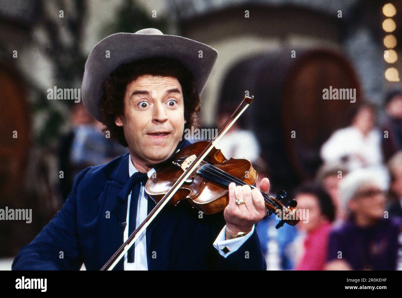 Lass das mand 1986den Tony machen, Stimmungsshow Deutschland 1986, Mitiwirkende: Tony Marshall an der Geige Foto Stock