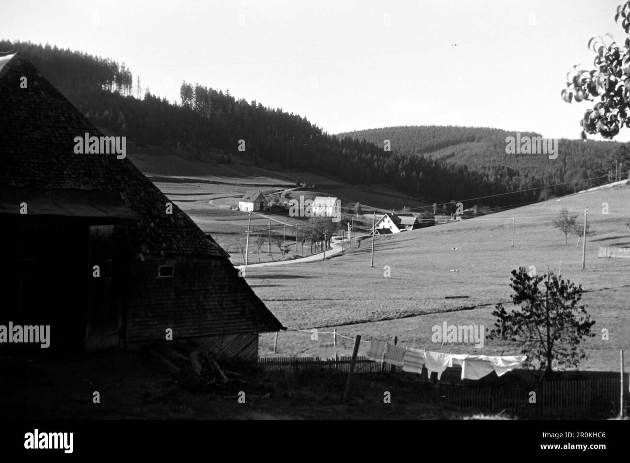 Blick ins tal bei Neustadt, 1938. Vista sulla valle vicino Neustadt, 1938. Foto Stock