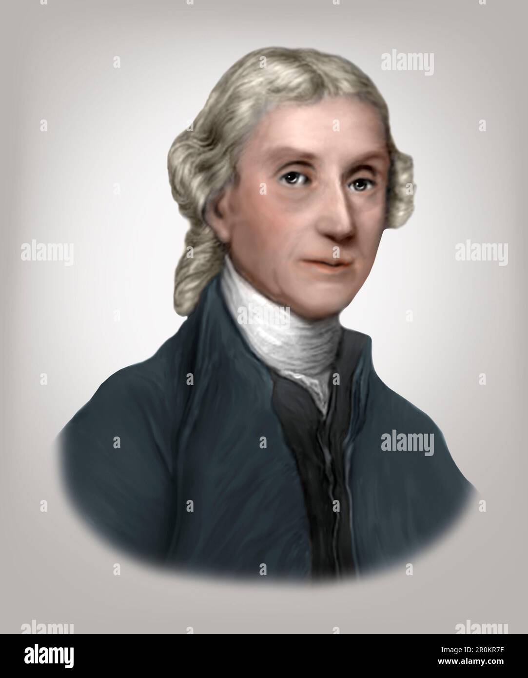 Joseph Priestley 1733-1804 filosofo naturale chimico inglese Foto Stock