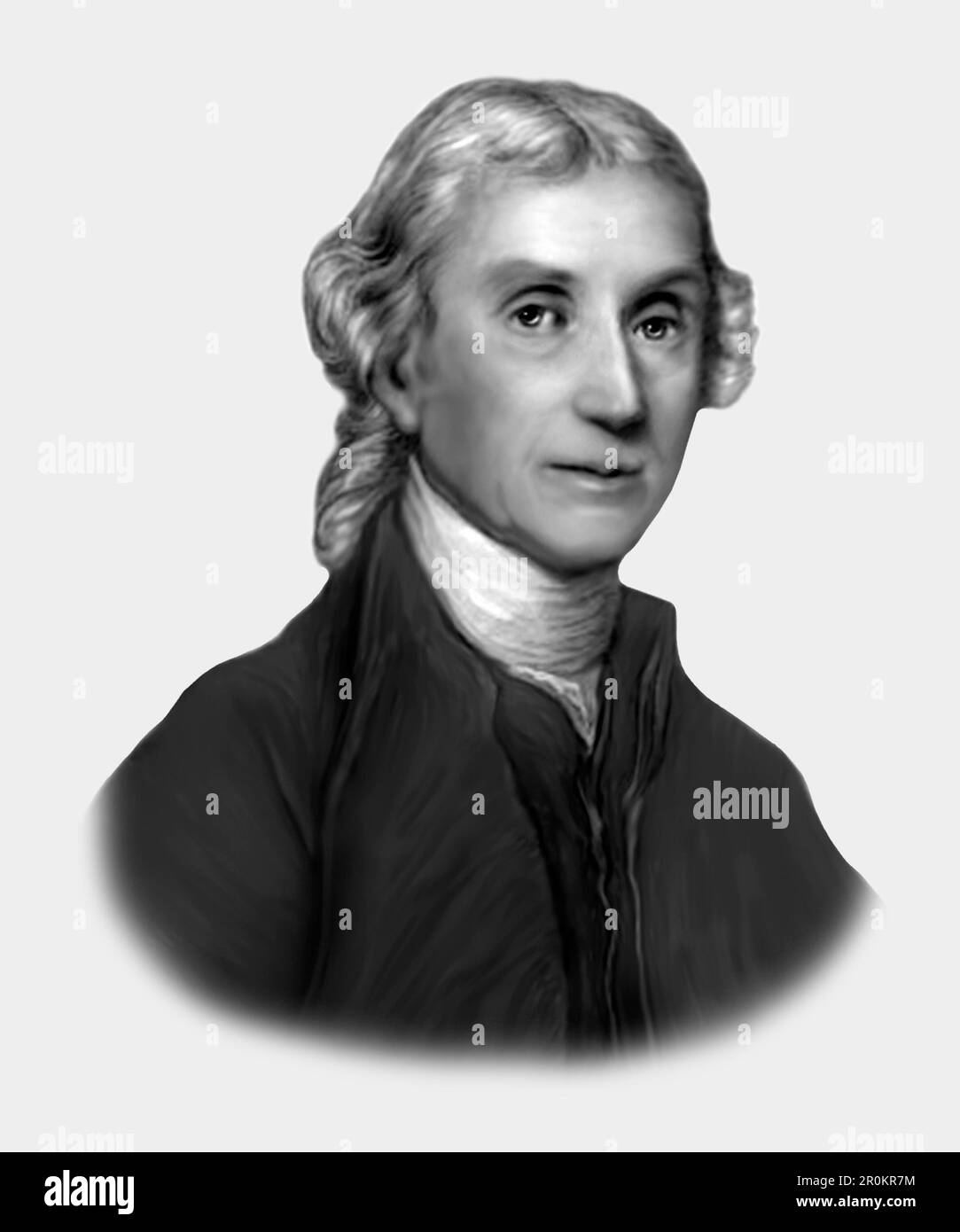 Joseph Priestley 1733-1804 filosofo naturale chimico inglese Foto Stock
