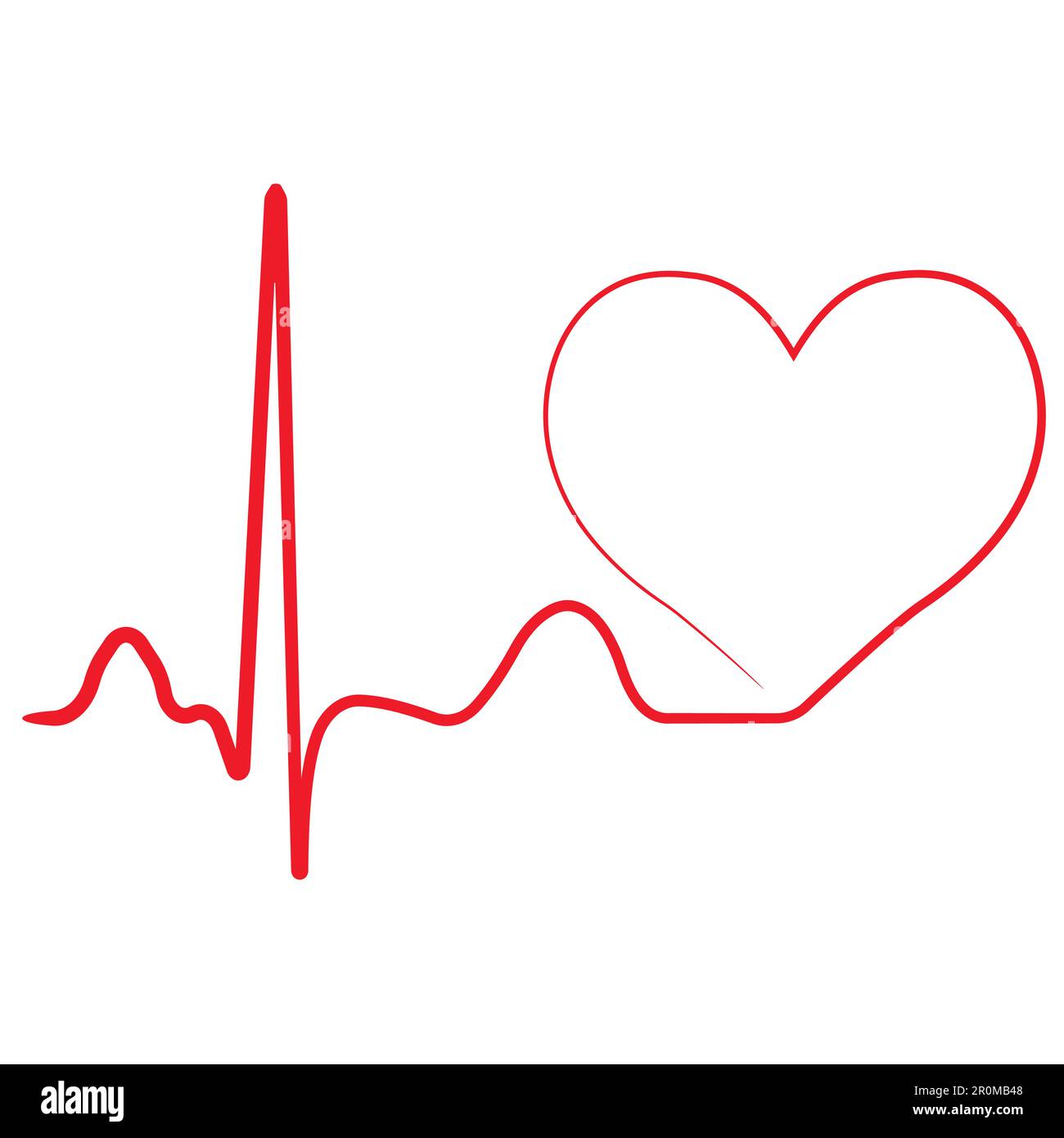 Logo Hospital Heart con pulsazione, icona del battito cardiaco Illustrazione Vettoriale