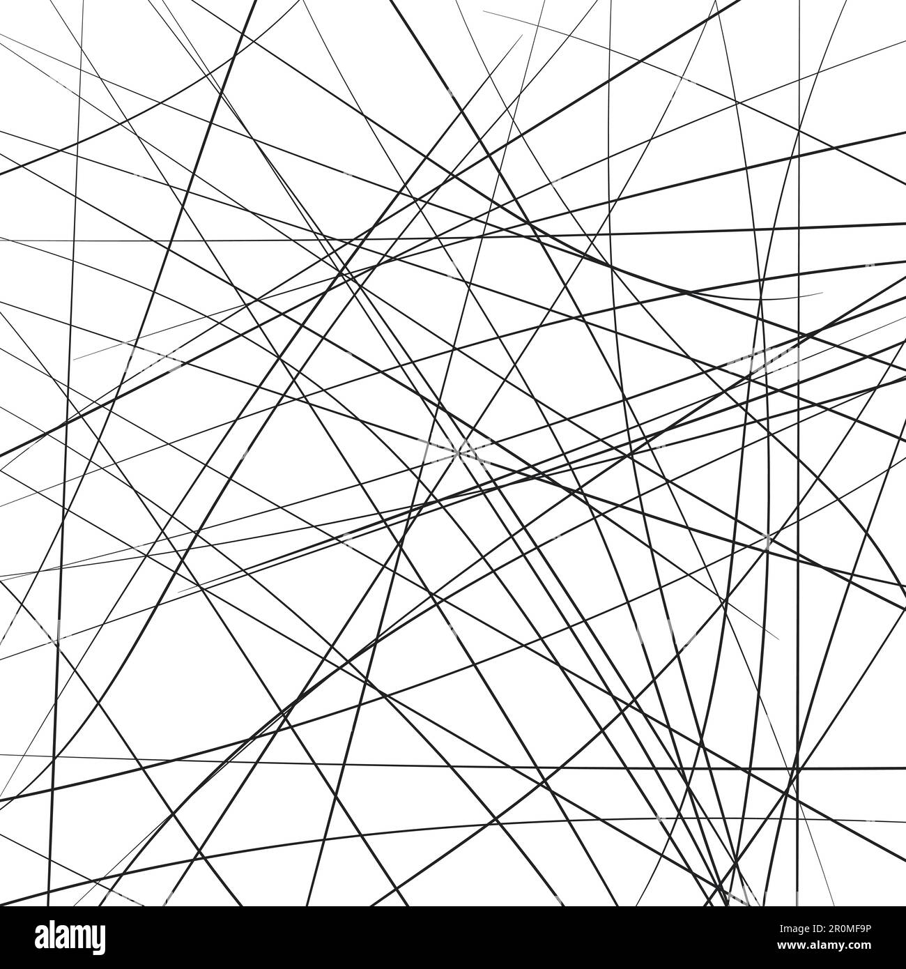 Linee a strisce caotiche casuali diagonalmente, motivo di sfondo geometrico astratto. Illustrazione vettoriale d'arte moderna, movimento browniano Illustrazione Vettoriale
