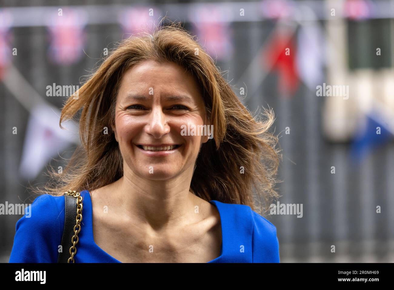 Londra, Regno Unito. 09th maggio, 2023. Lucy Frazer, segretario alla Cultura Downing Street London e ufficio del Gabinetto. Credit: Ian Davidson/Alamy Live News Foto Stock