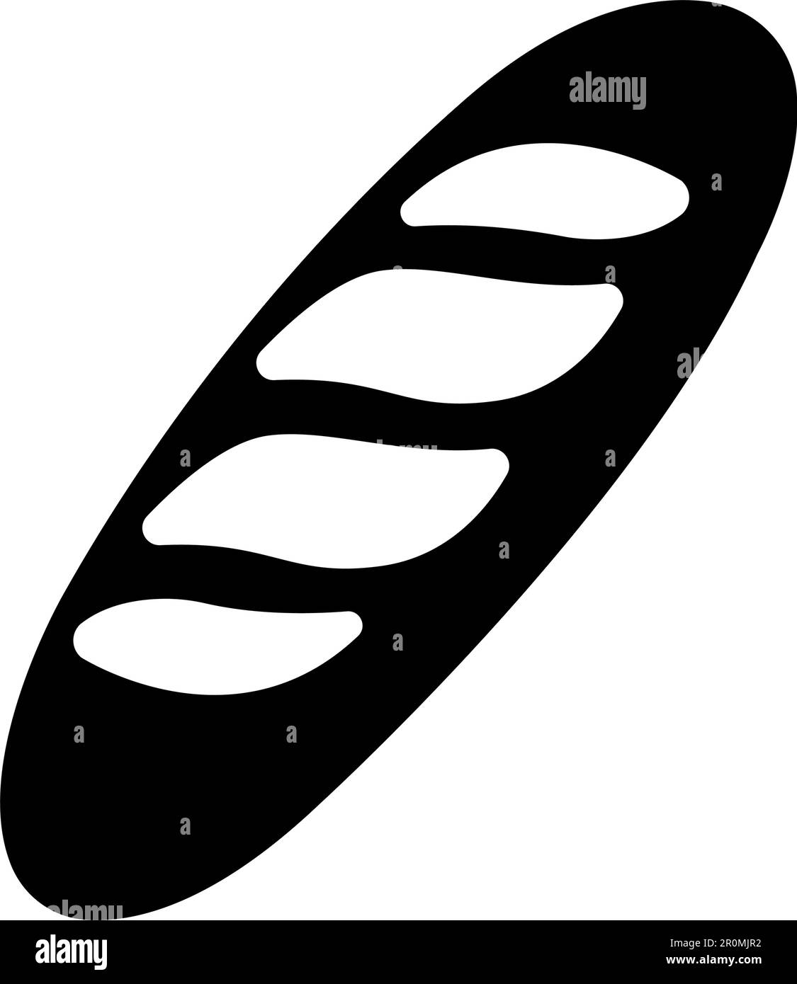 Illustrazione dell'icona del vettore pane baguette Illustrazione Vettoriale