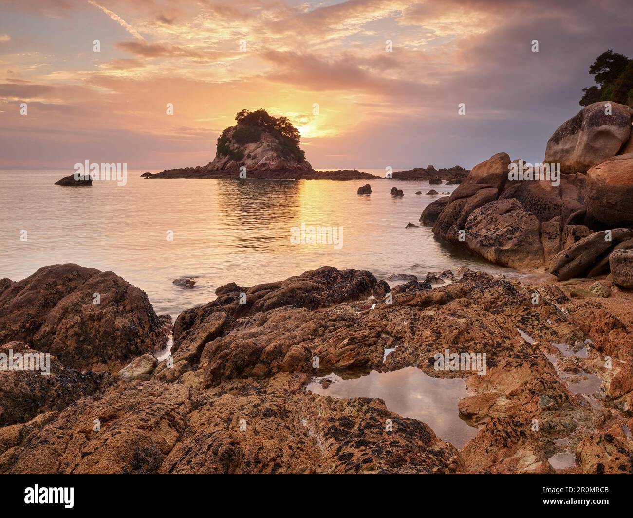 Breaker Bay, Kaiteriteri, Tasman, South Island, Nuova Zelanda, Oceania Foto Stock
