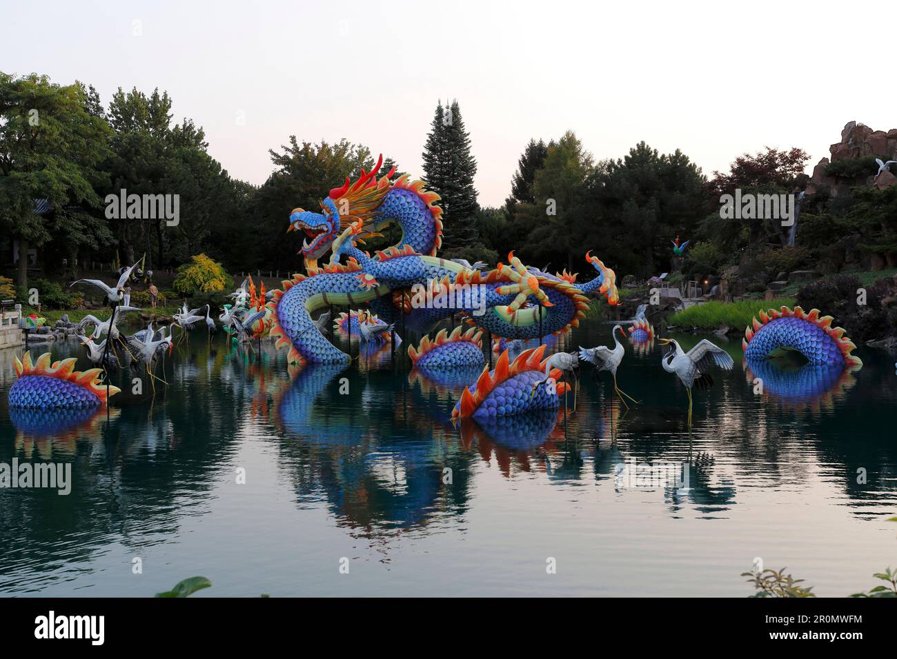 Chinese Lights Festival nel giardino botanico di Montreal, Quebec, Canada Foto Stock