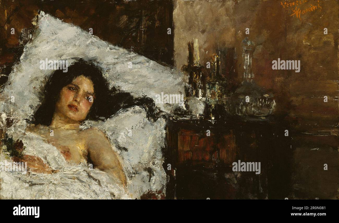 Data di riposo: c. 1887 artista: Antonio Mancini, 1852–1930 Foto Stock