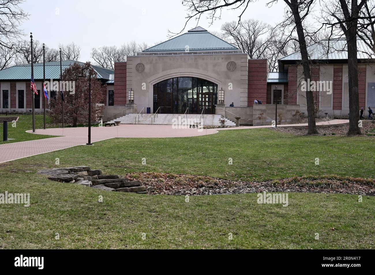 Wheaton, Illinois, Stati Uniti. Il Museo della prima Divisione a Cantigny Park. Foto Stock