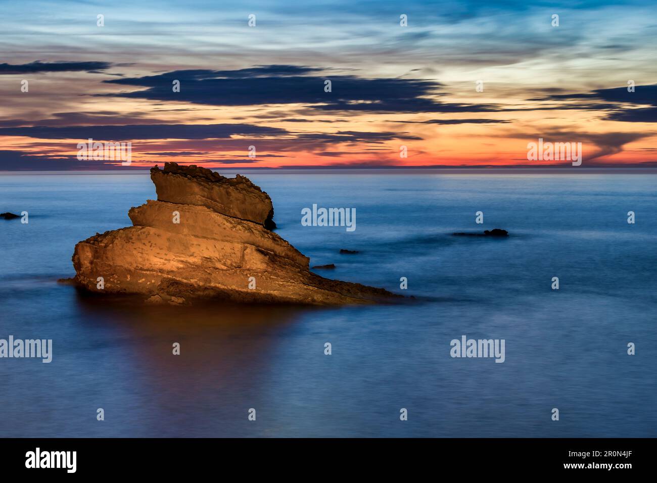 Biarritz, Paesi Baschi francesi, Francia di notte Foto Stock