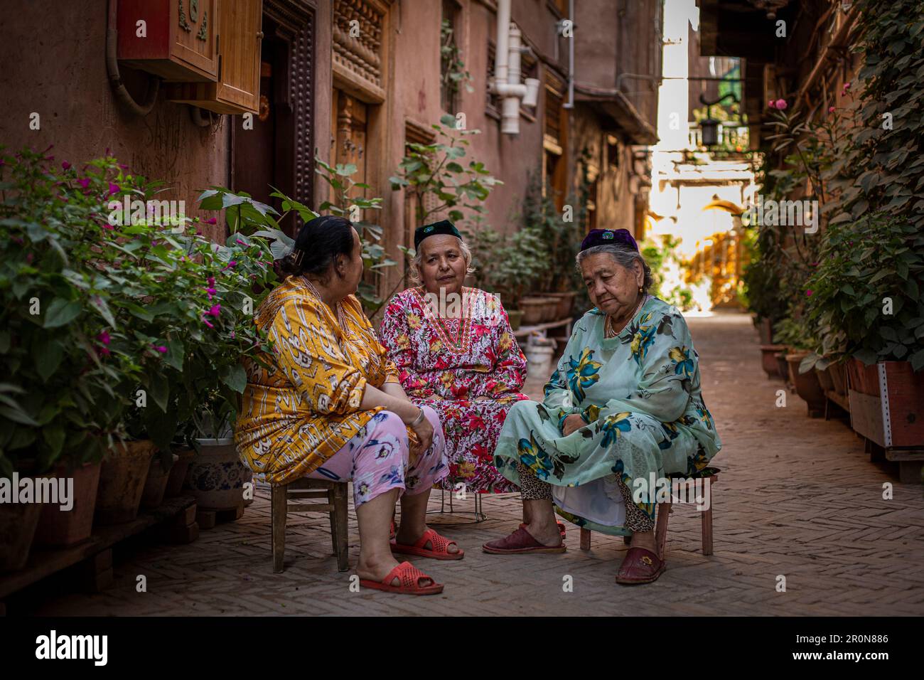 Uighurs a Kashgar, Cina, Asia Foto Stock