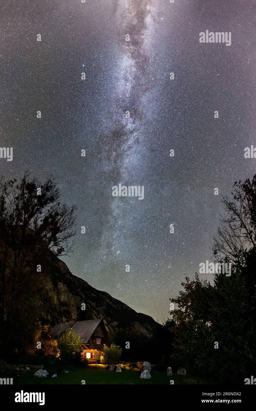 Via Lattea sul Parco Nazionale del Triglav, Slovenia Foto Stock