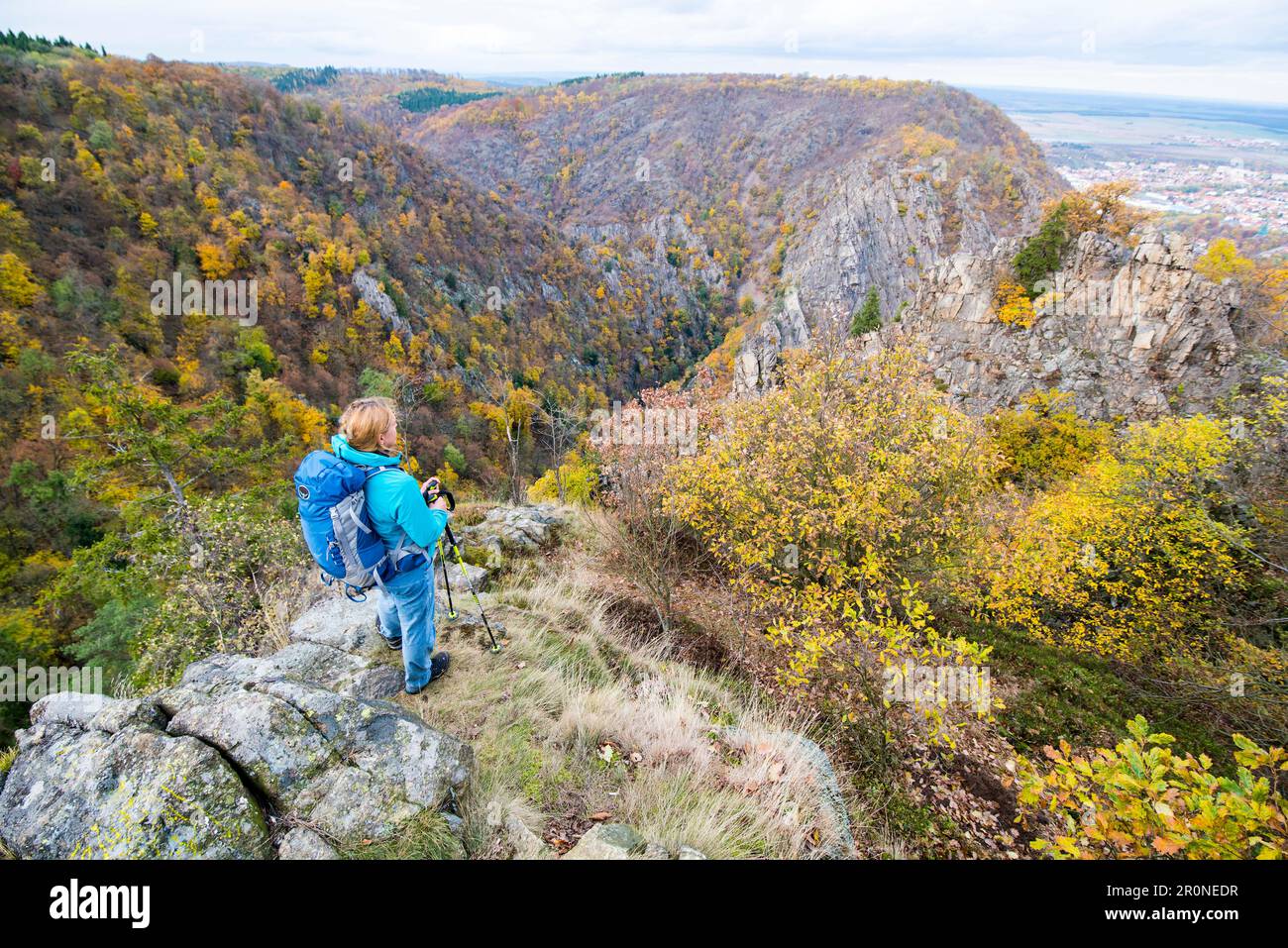 Estate indiana a Bodeschlucht vicino a Thale nelle montagne Harz Foto Stock