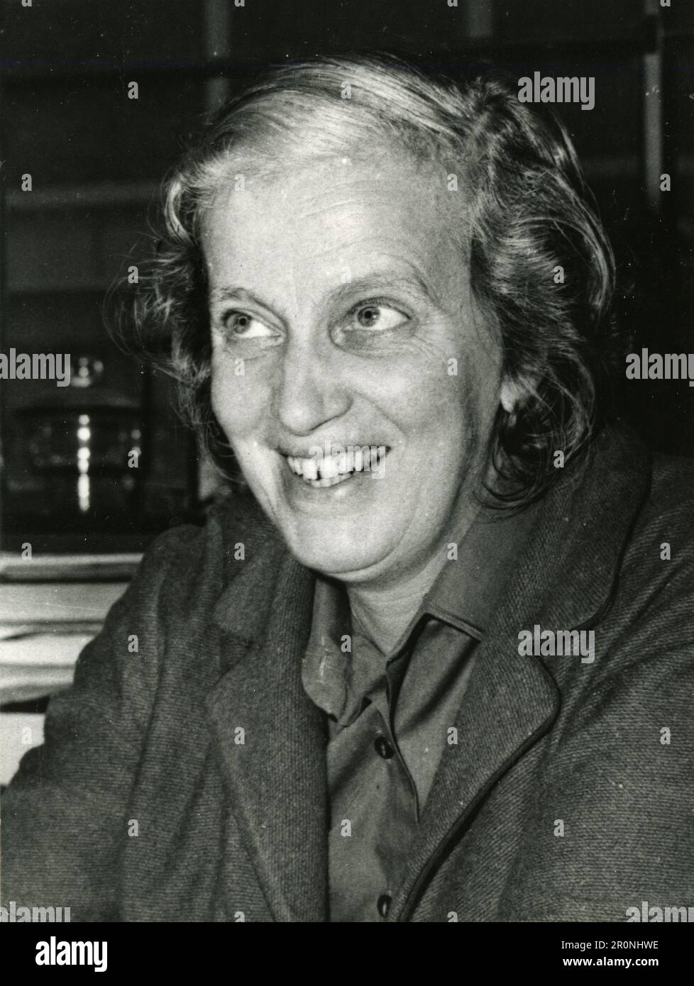 Ritratto del Premio Nobel britannico per la chimica Dorothy Crowfoot Hodgkin, Regno Unito 1970s Foto Stock