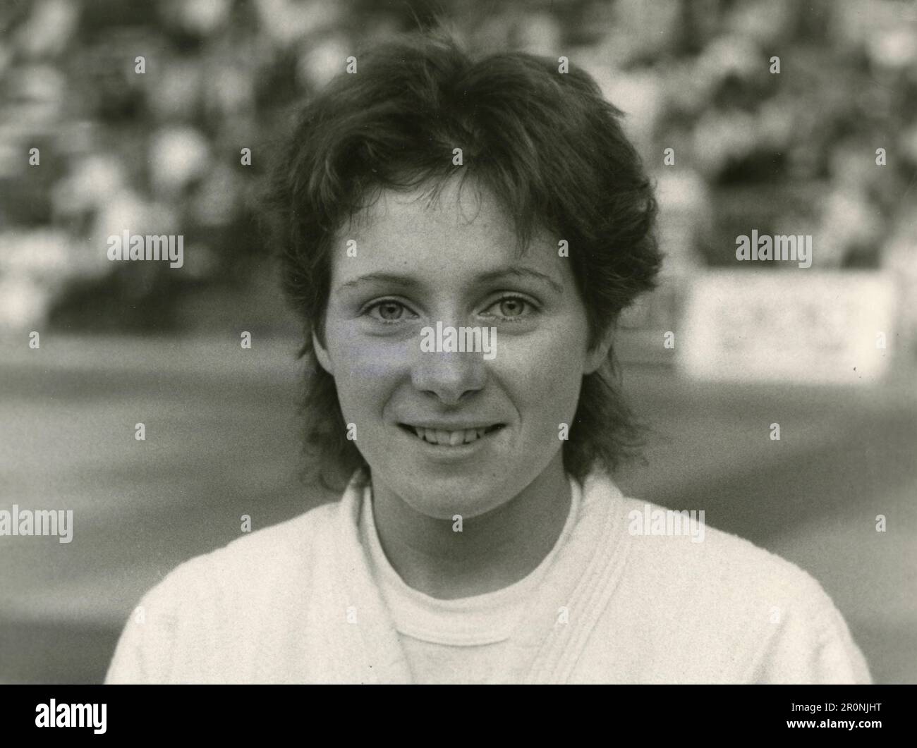 Giocatore britannico di Judo Loretta Doyle, Regno Unito 1984 Foto Stock