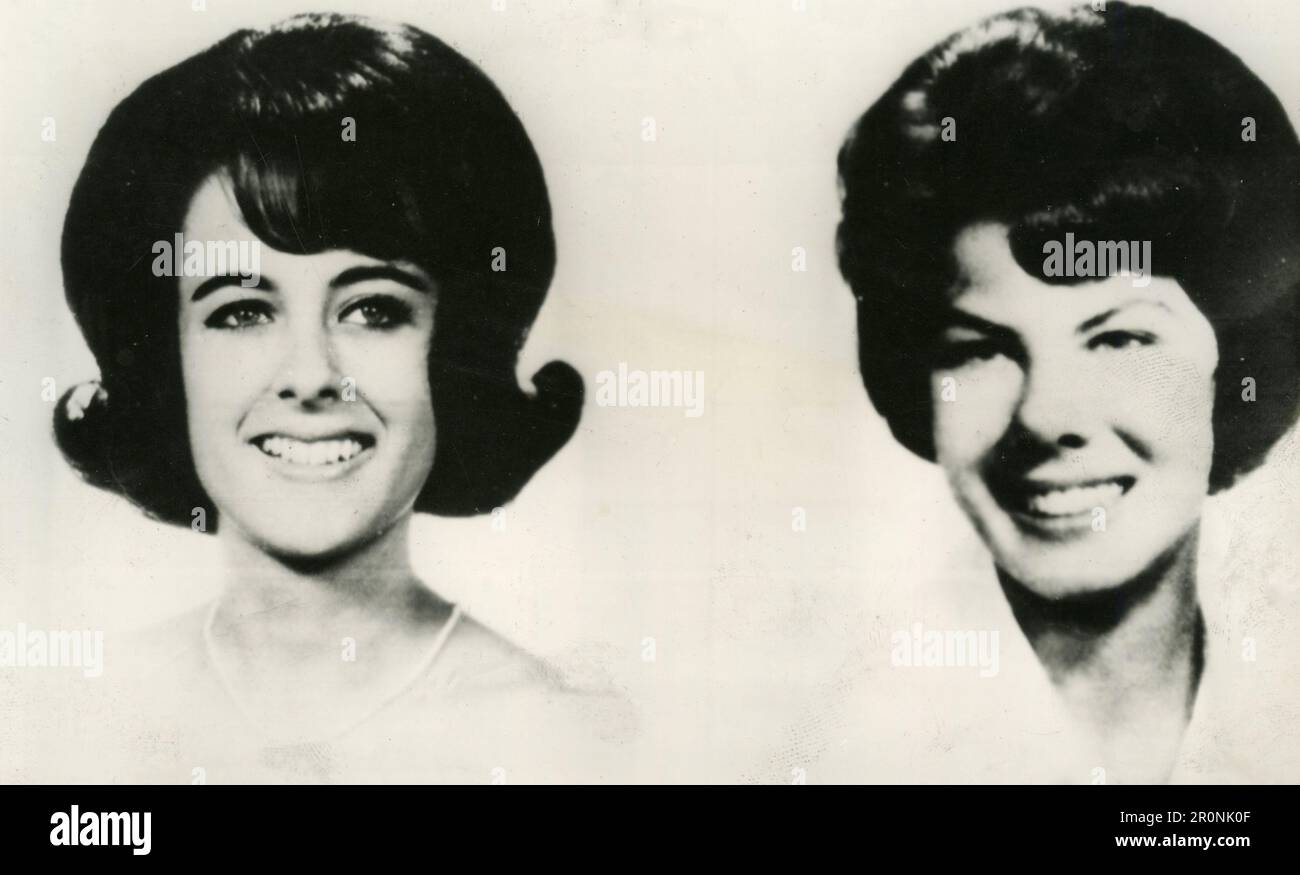 Il ritratto di due studentesse americane scomparve all'Università del Texas, USA 1965 Foto Stock