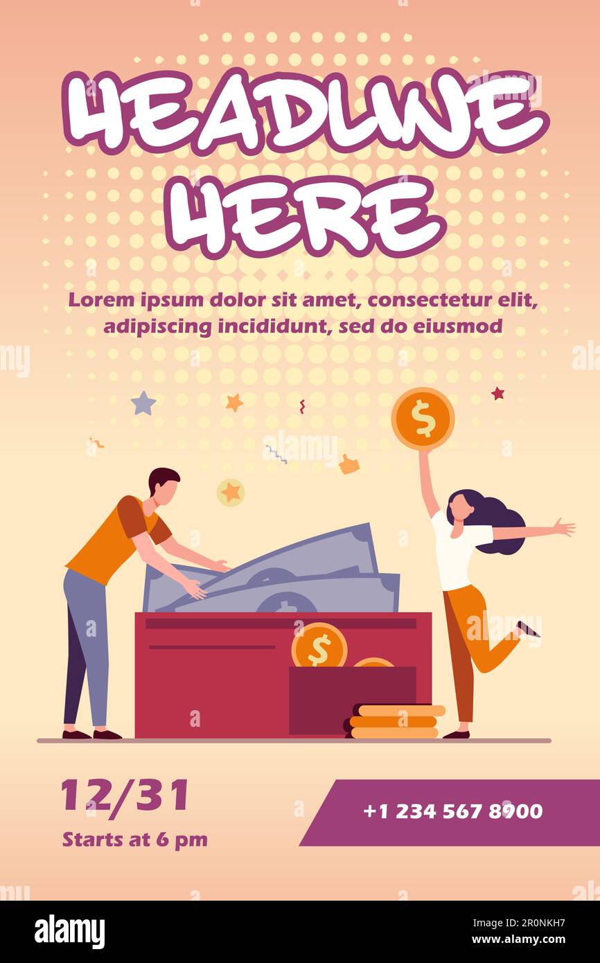 Coppia contando denaro nel portafoglio Illustrazione Vettoriale