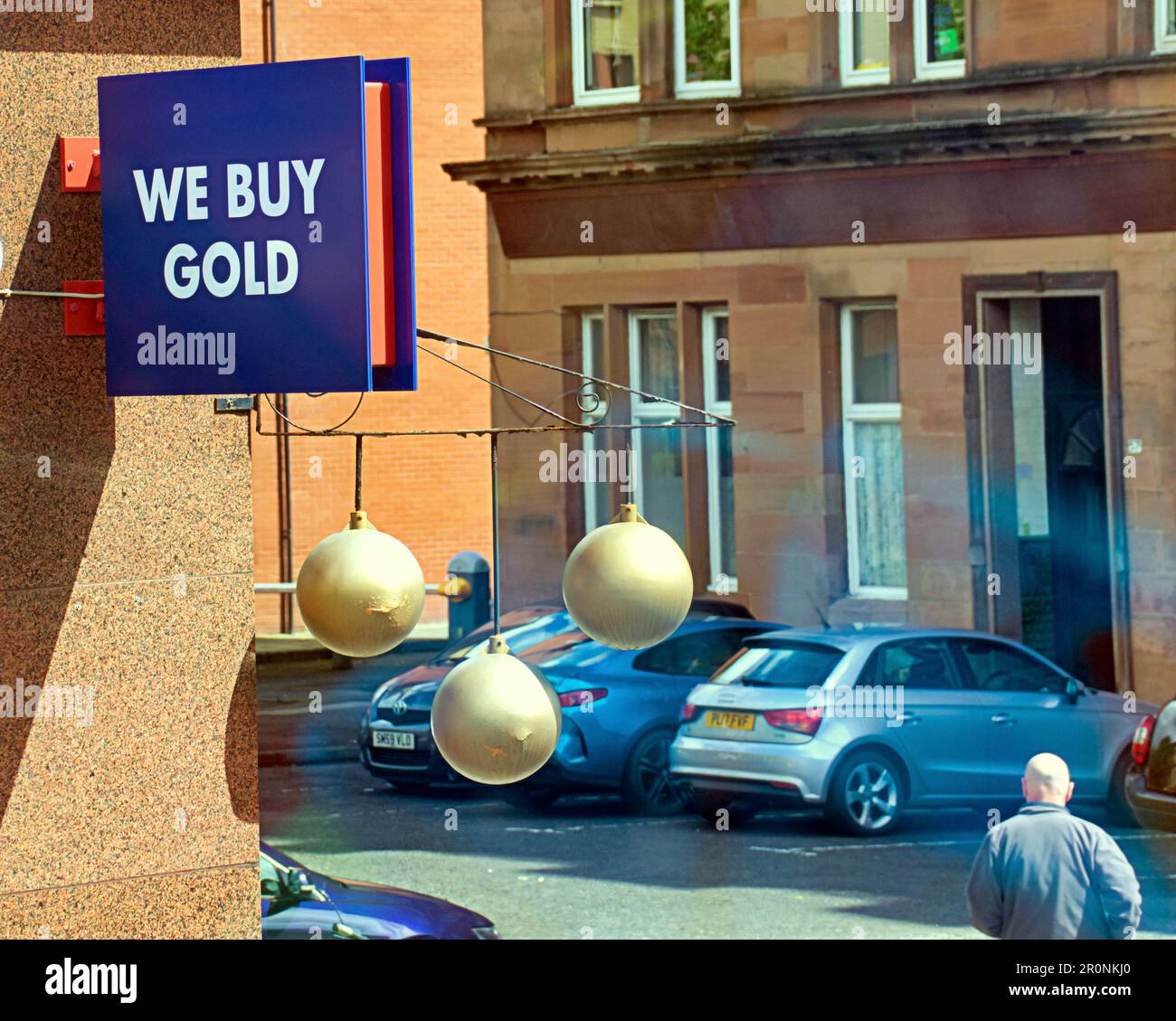 pewnbrokers compriamo cartelloni d'oro Foto Stock