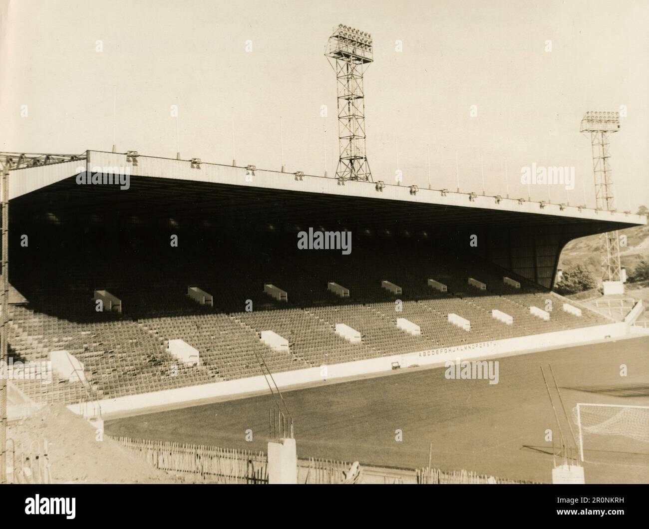 Il nuovo stand principale a sbalzo presso lo stadio Hillsborough, Sheffield UK 1965 Foto Stock