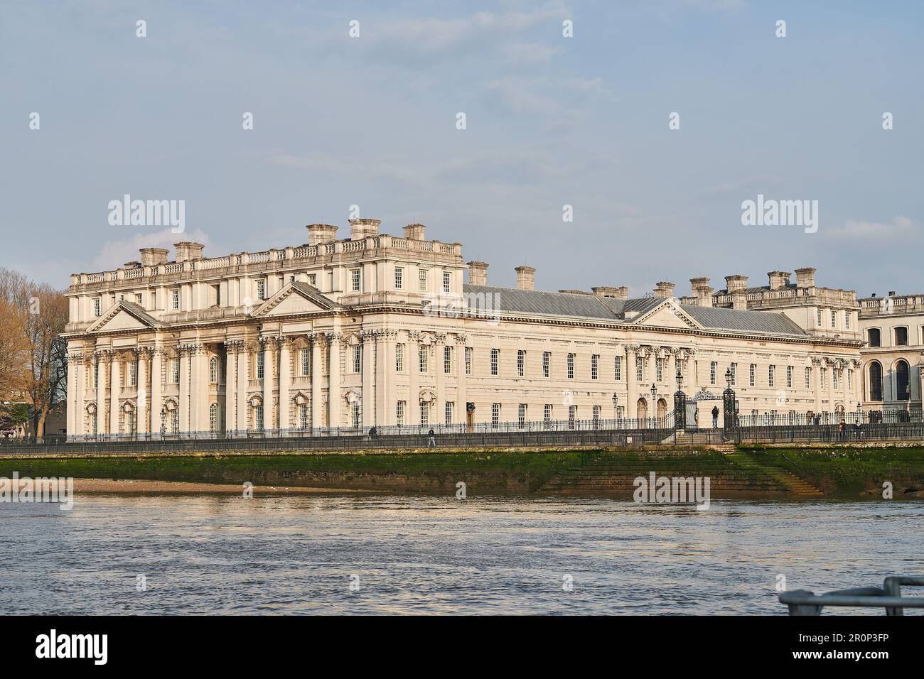 Università di Greenwich, ex Royal Naval College, su una riva del Tamigi, Londra, Inghilterra. Foto Stock
