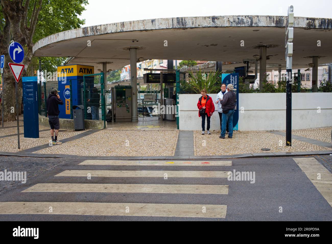 La stazione ferroviaria terminale a Sintra in Portogallo Foto Stock