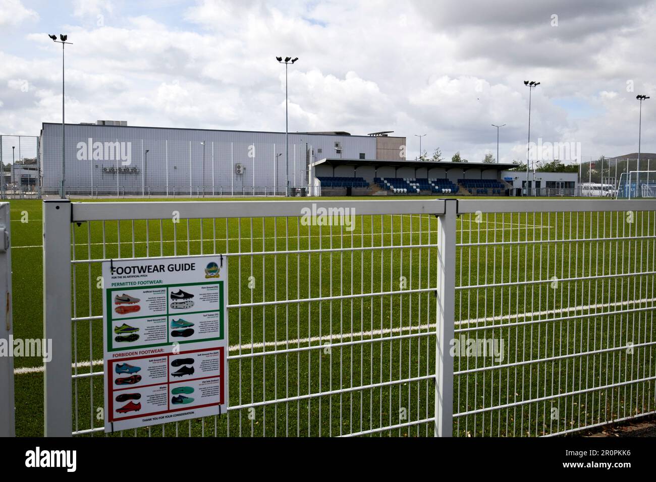 Centro di addestramento del parco midgley del Linfield FC Belfast, Irlanda del Nord, regno unito Foto Stock