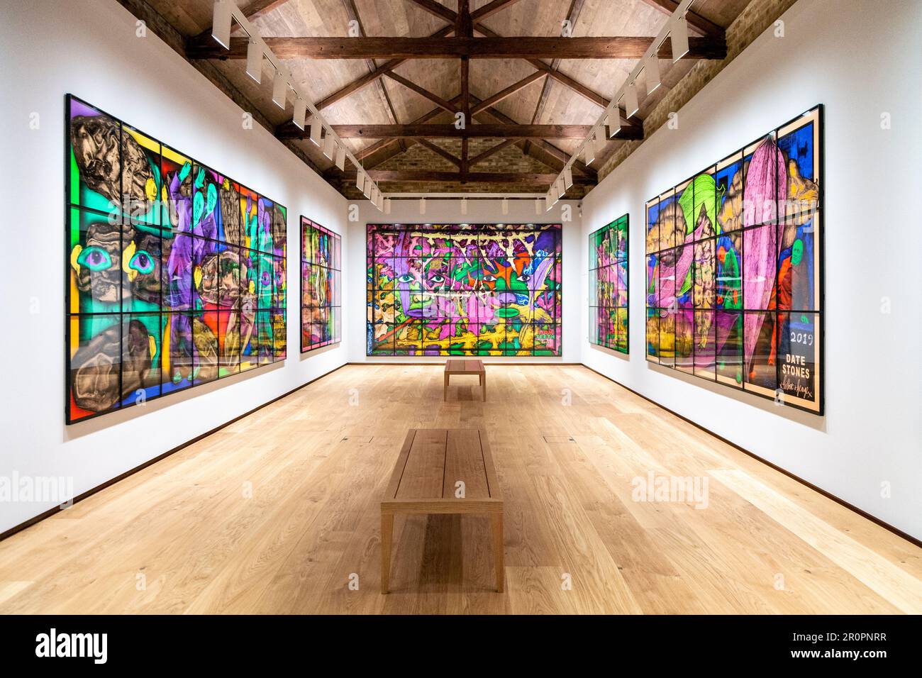 Interno del Gilbert & George Centre a Spitalfields vicino a Brick Lane, Londra, Inghilterra, Regno Unito Foto Stock