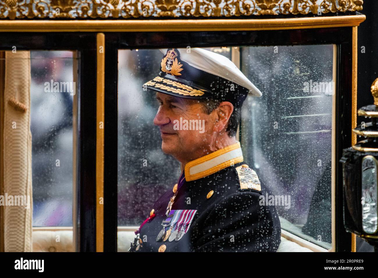 La processione di Re Carlo III, Whitehall e The Mall, Londra, sabato 6 maggio 2023 Foto Stock