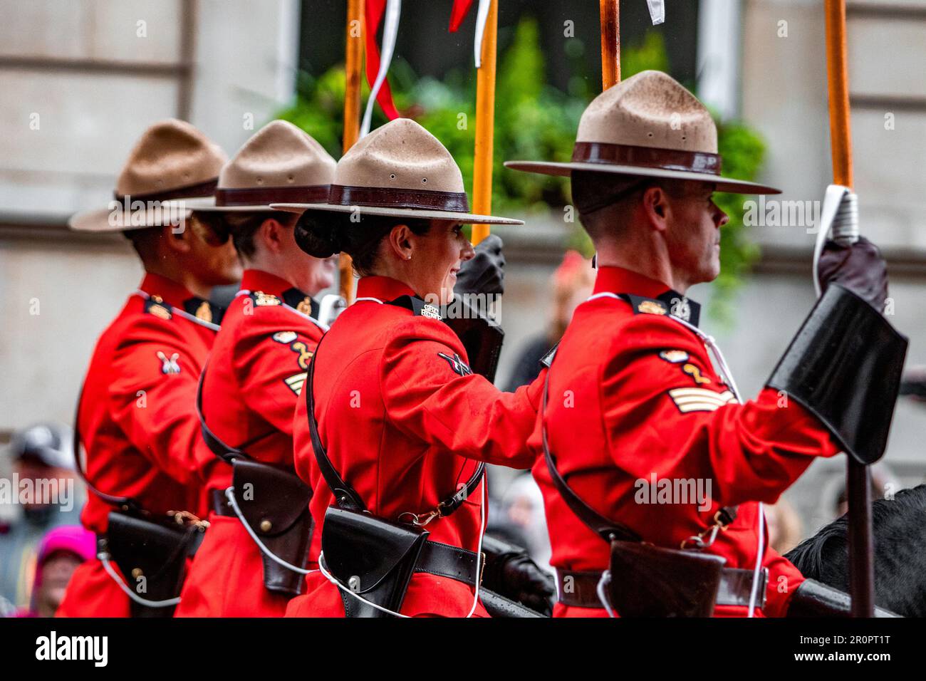 La processione di Re Carlo III, Whitehall e The Mall, Londra, sabato 6 maggio 2023 Foto Stock