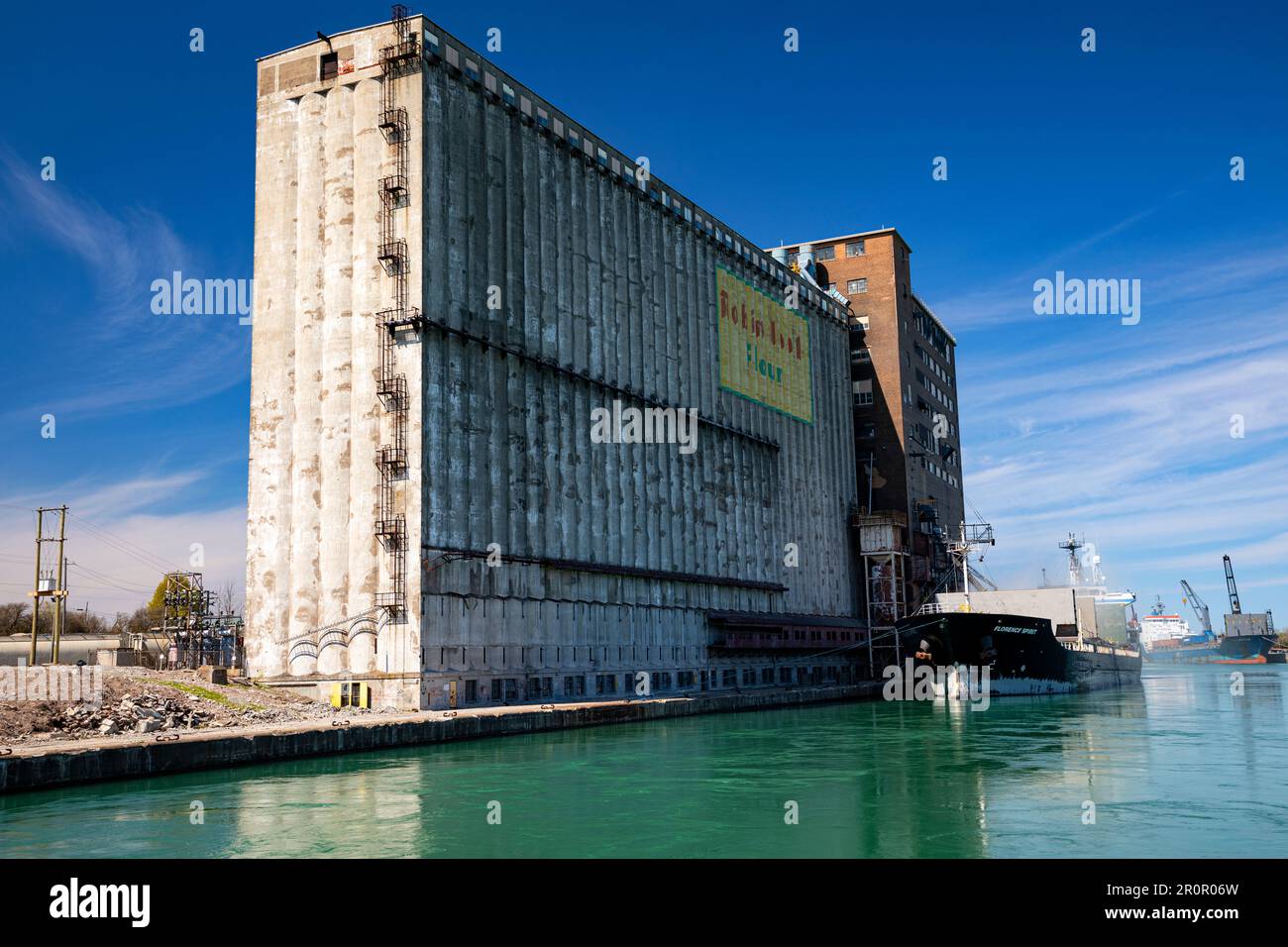 Ex silos Robin Hood e mulino a Port Colborne Ontario. Foto Stock