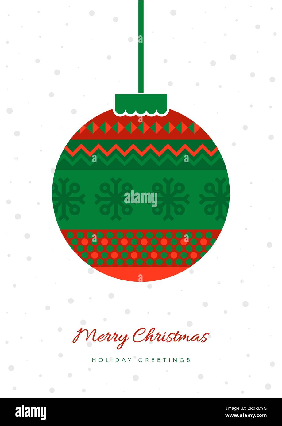 Biglietto d'auguri di buon Natale Vector Norwegian. Ornamento nordico. Modello banner xmas Illustrazione Vettoriale