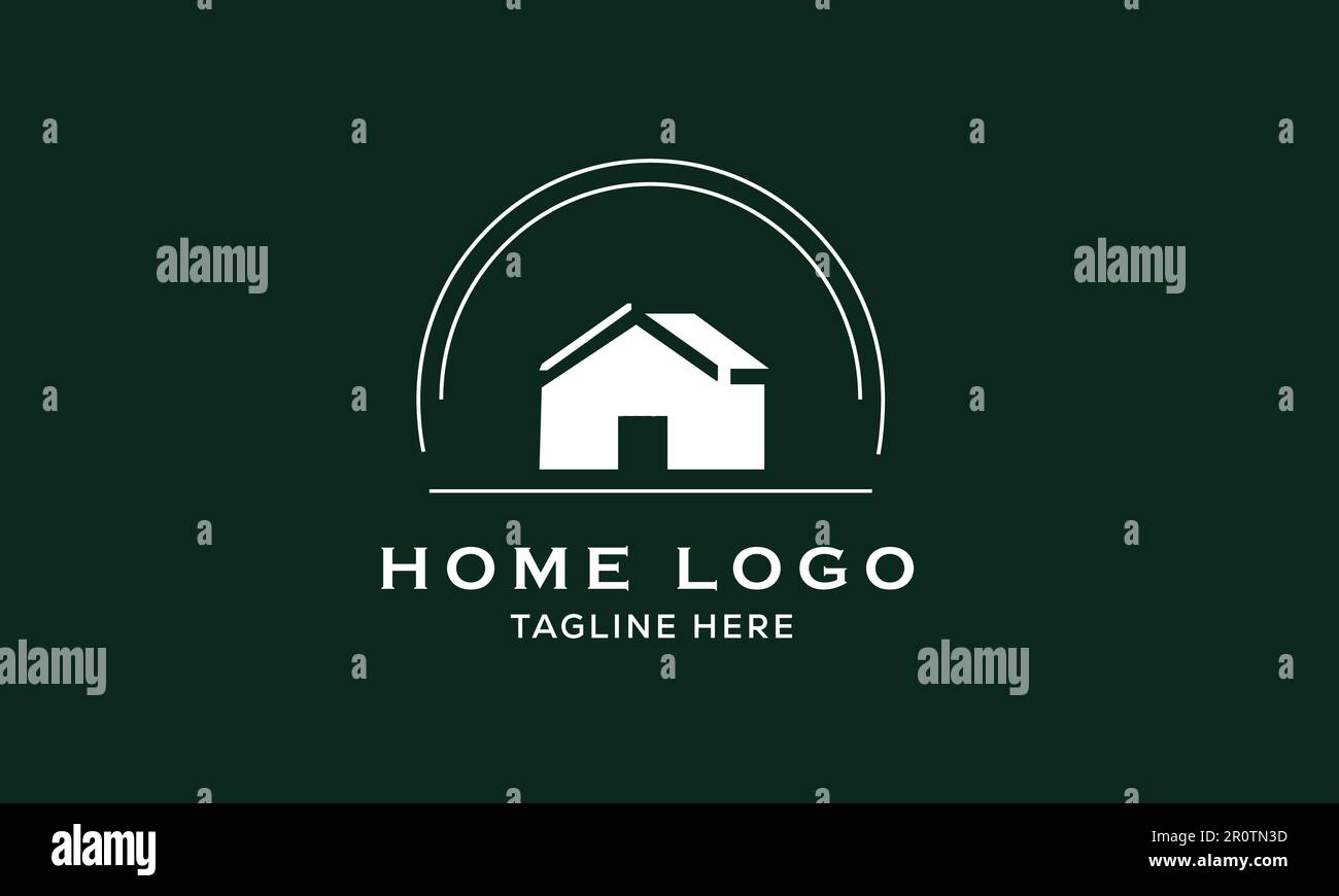 Home logo icona design modello home e logo casa immagine vettoriale. Illustrazione Vettoriale